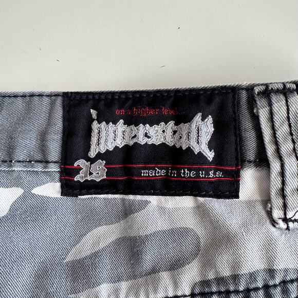 VTG Y2K Interstate pants camo cargo size 26-28 gray white black - Picture 11 of 12